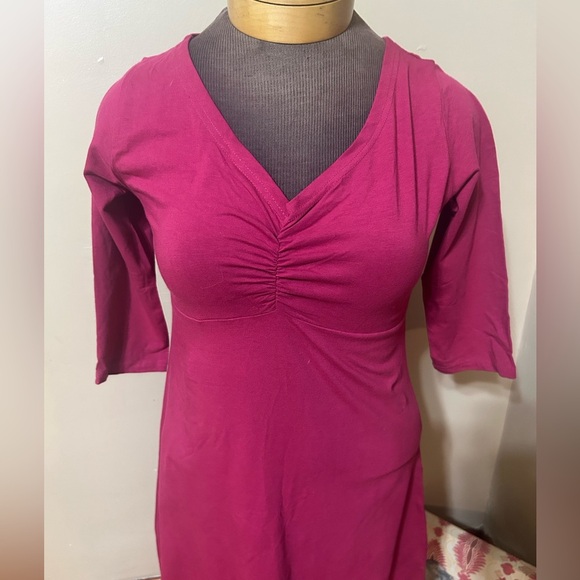 Global Girlfriend Organic Better Than Basic Pink  Dress Sz L Minimalist - Picture 6 of 8